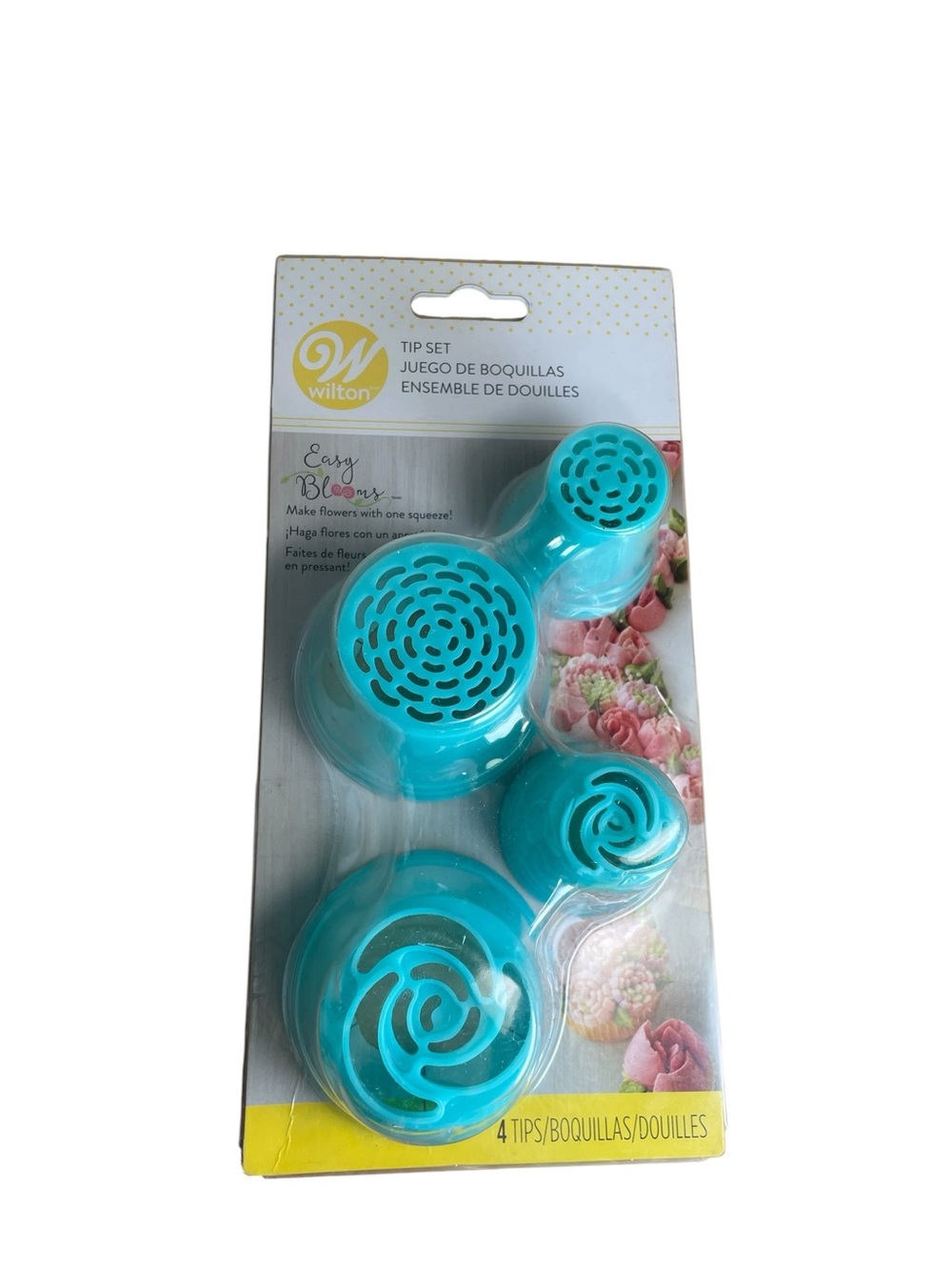 Wilton Easy Blooms 4-Piece Piping Tip Set - Teal Blue